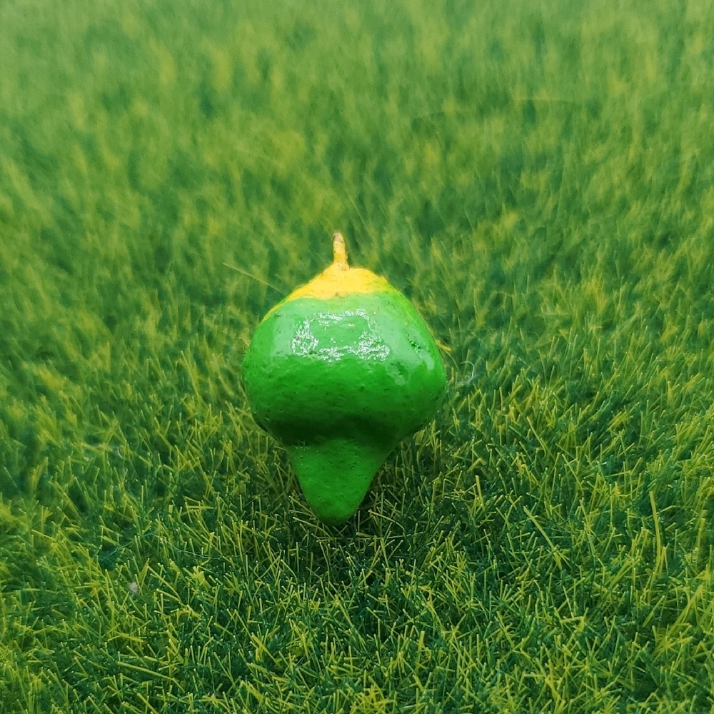 Cute‎ Green Pepper Pendant P328 Handpainted Vintage Folksy
